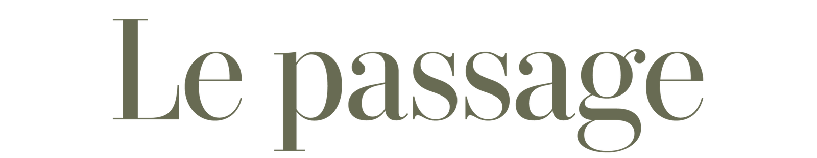 Le passage